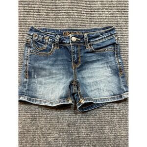 Grace in LA Denim Shorts Women's Juniors Size 10 Blue Distressed Faded
